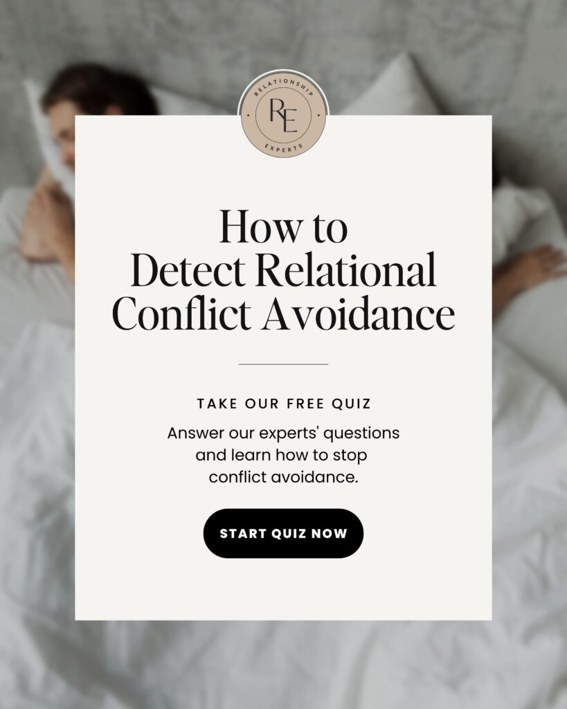 An announcement about a free resource named How to Detect Relational Conflict Avoidance quiz